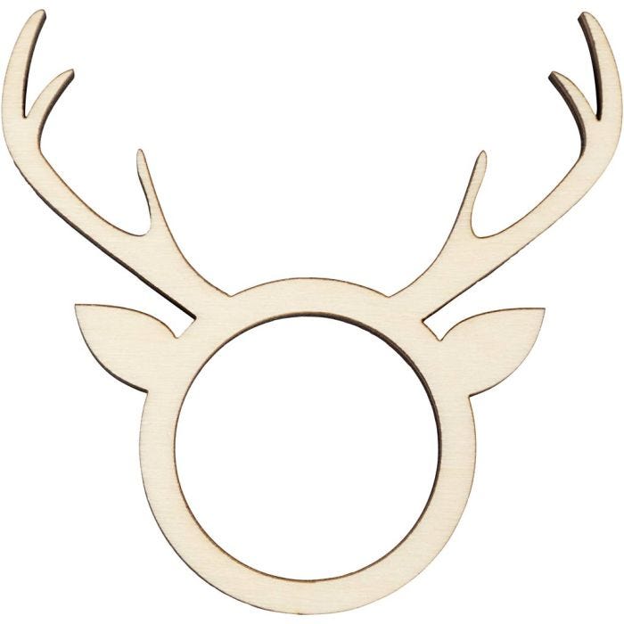 Rond de serviette, H : 8 cm, P: 5 mm, d 4,5 cm, diamètre intérieur 3,5 cm, 4 pièces/ 1 Pq.