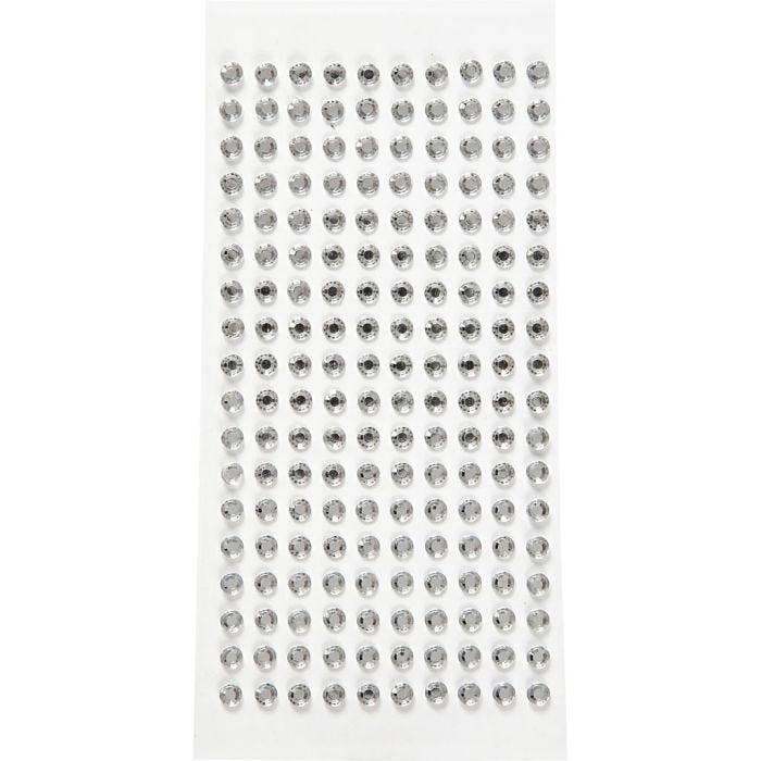 Pierres de strass, d 5 mm, argent, 144 pièces/ 1 Pq.