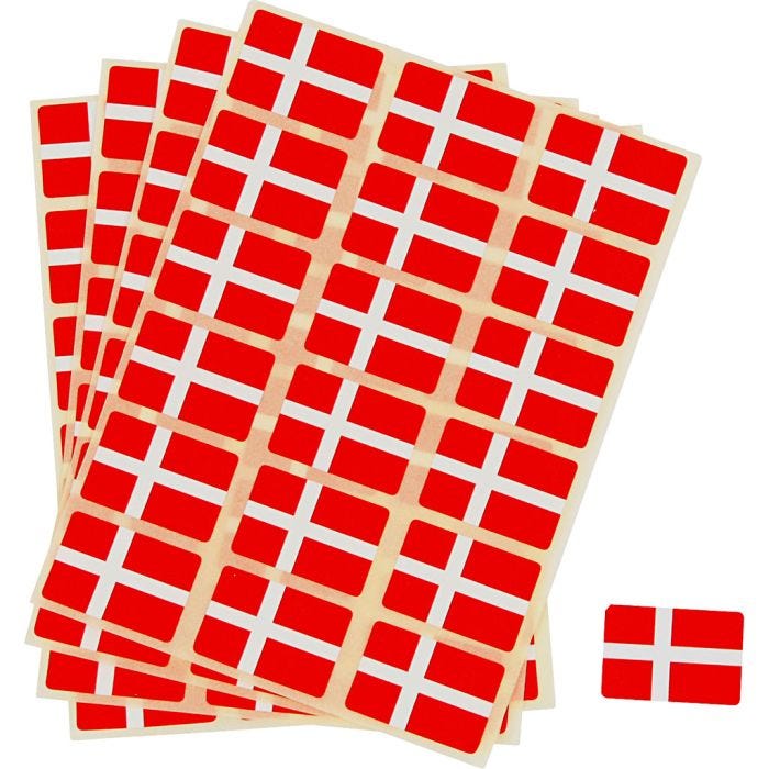 Drapeaux autocollants, dim. 15x22 mm, 72 pièces/ 1 Pq.