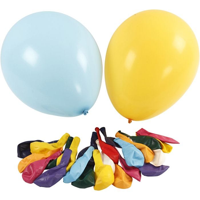 Ballons, d 43 cm, ass. de couleurs, 50 pièces/ 1 Pq.