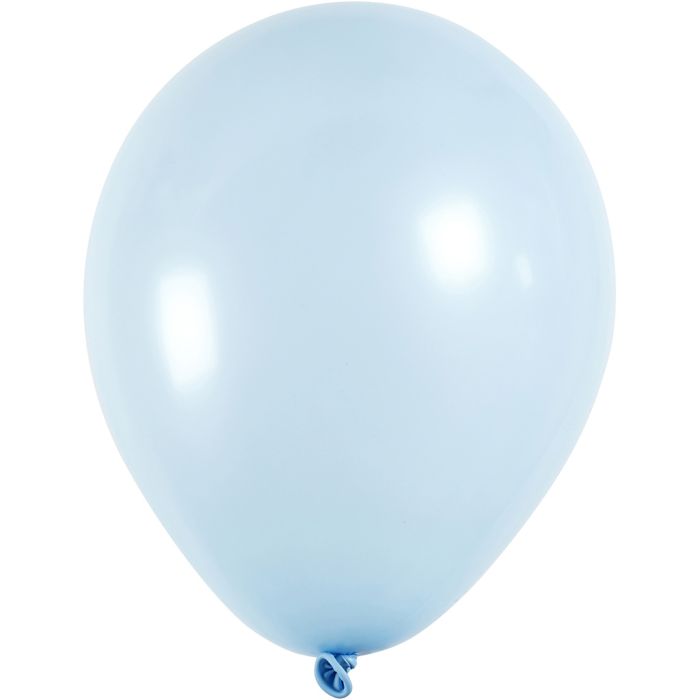 Ballons, rond, d 23 cm, bleu clair, 10 pièces/ 1 Pq.