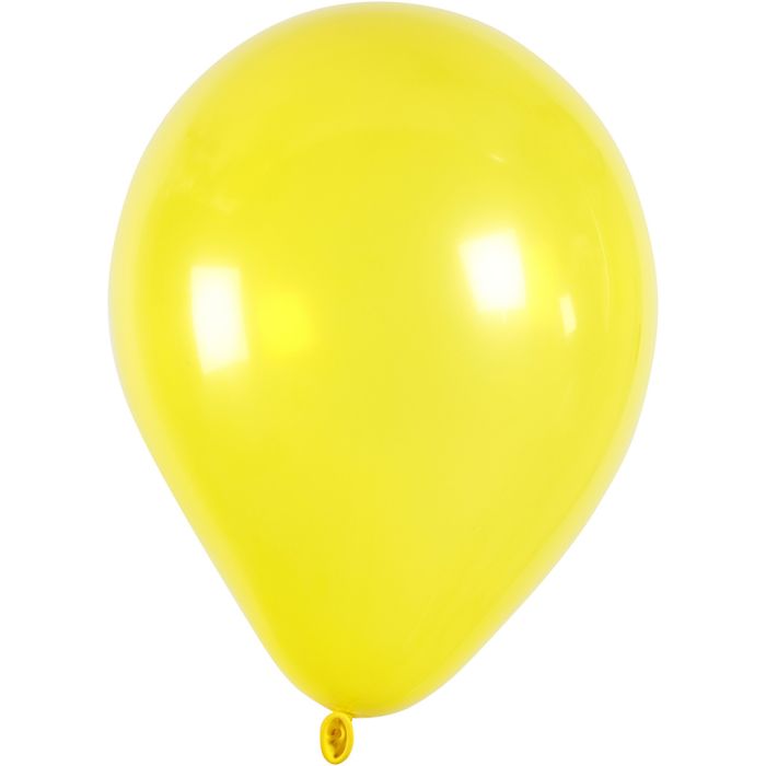 Ballons, rond, d 23 cm, jaune, 10 pièces/ 1 Pq.