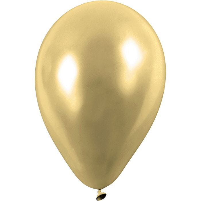 Ballons, rond, d 23 cm, or, 8 pièces/ 1 Pq.