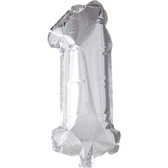 Ballon en aluminium, 1, 41 cm, argent, 1 pièce