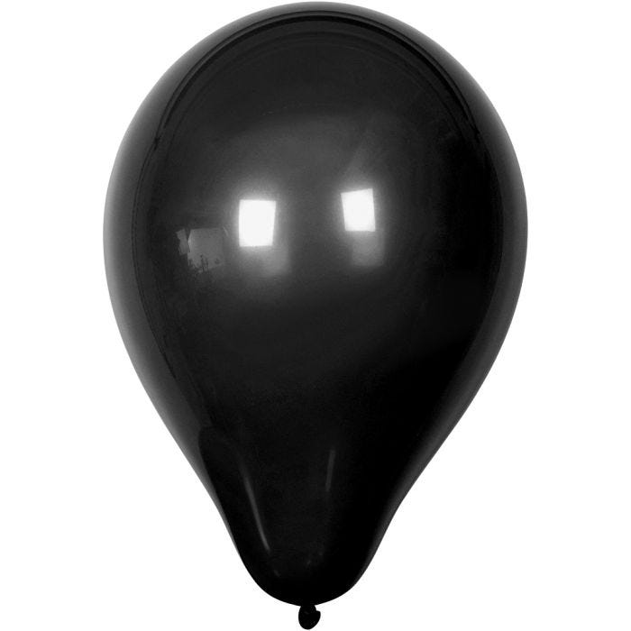 Ballons, d 23 cm, noir, 10 pièces/ 1 Pq.