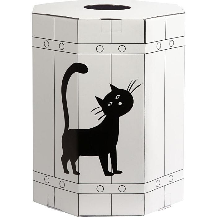 Tonneau, H : 39 cm, noir, 1 pièce
