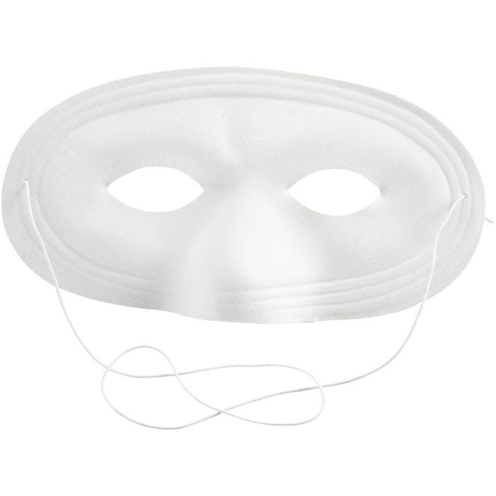 Masker, 10 cm, 17,5 cm, wit, 1 stuk