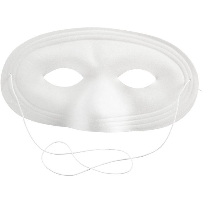 Masker, H: 10 cm, B: 17,5 cm, wit, 12 stuk/ 1 doos