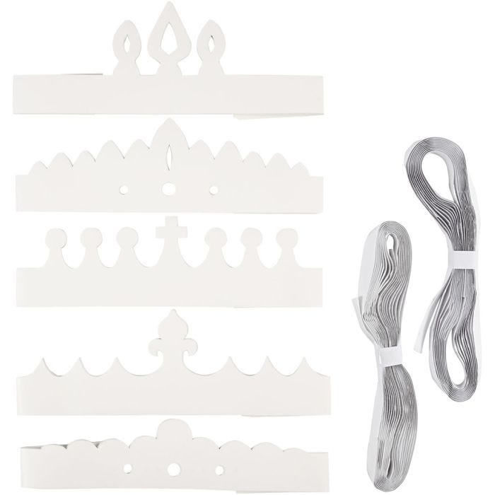 Couronnes, H : 10-16,5 cm, L : 60 cm, blanc, 50 pièces/ 1 Pq.