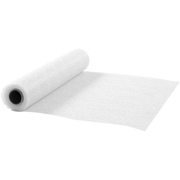 Chemins de table, L : 30 cm, blanc, 10 m/ 1 rouleau