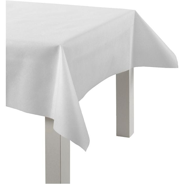 Nappe en Similicuir, L : 125 cm, 70 gr, blanc, 10 m/ 1 rouleau