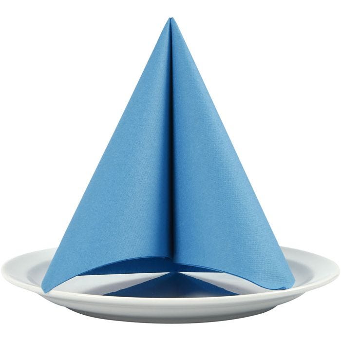 Serviettes de table, dim. 40x40 cm, 60 gr, turquoise, 20 pièces/ 1 Pq.