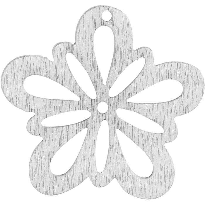 Fleur, d 27 mm, ép. 1,7 mm, blanc cassé, 20 pièces/ 1 Pq.