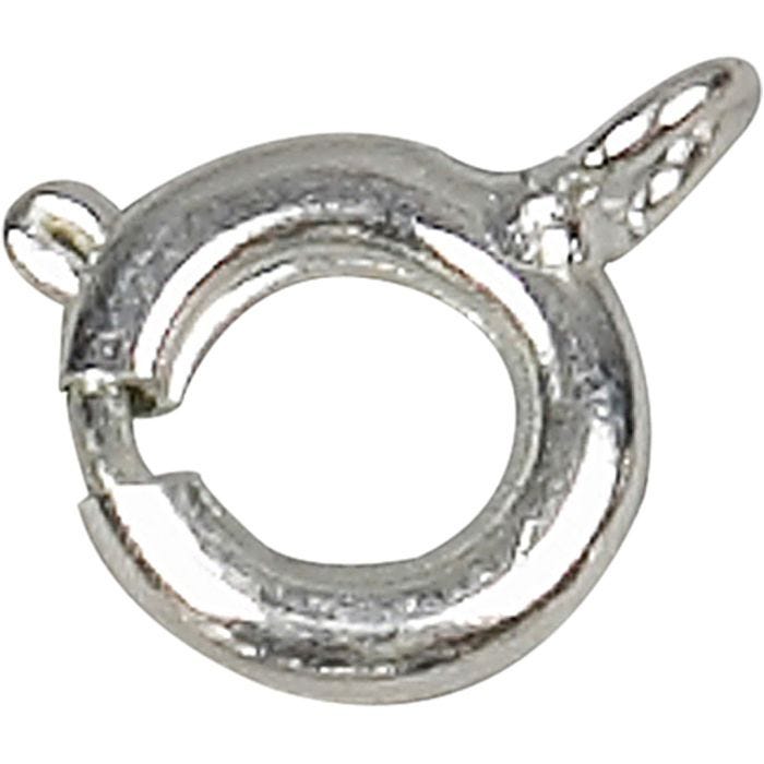 Fermoirs à ressort, d 7 mm, argent, 100 pièces/ 1 Pq.