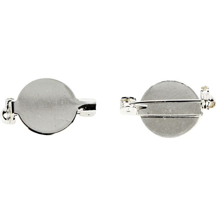 Broches à épingler, d 20 mm, argenté, 5 pièces/ 1 Pq.