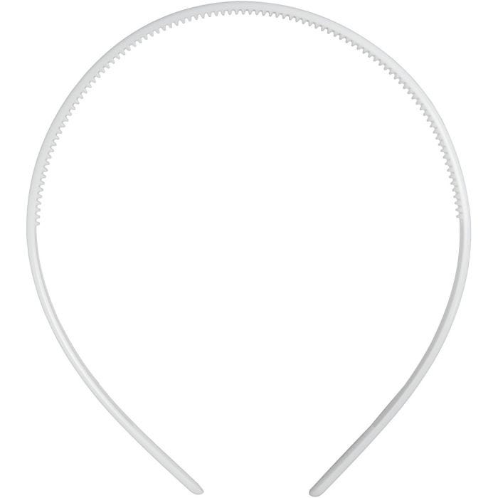 Diadèmes, L : 8 mm, blanc, 5 pièces/ 1 Pq.