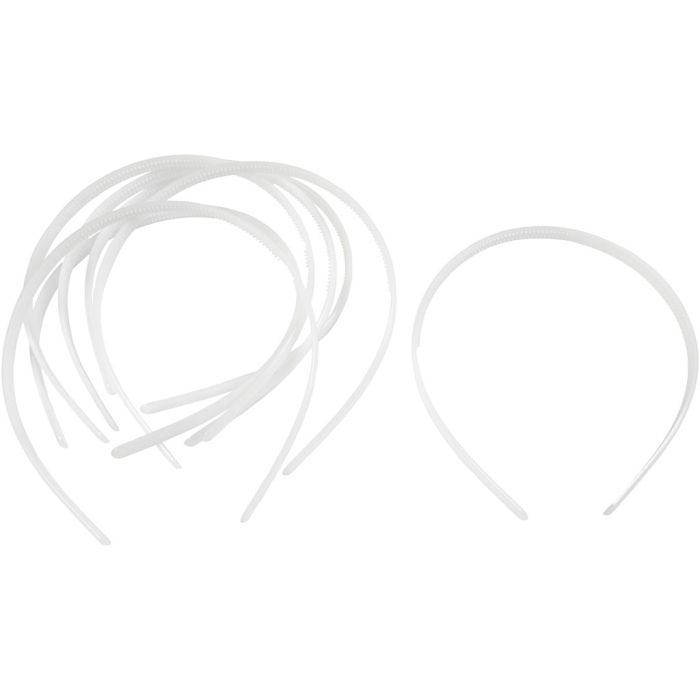 Diadèmes, L : 8 mm, blanc, 20 pièces/ 1 Pq.