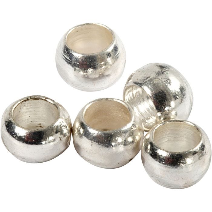 Perles à écraser, d 2 mm, argent, 100 pièces/ 1 Pq.