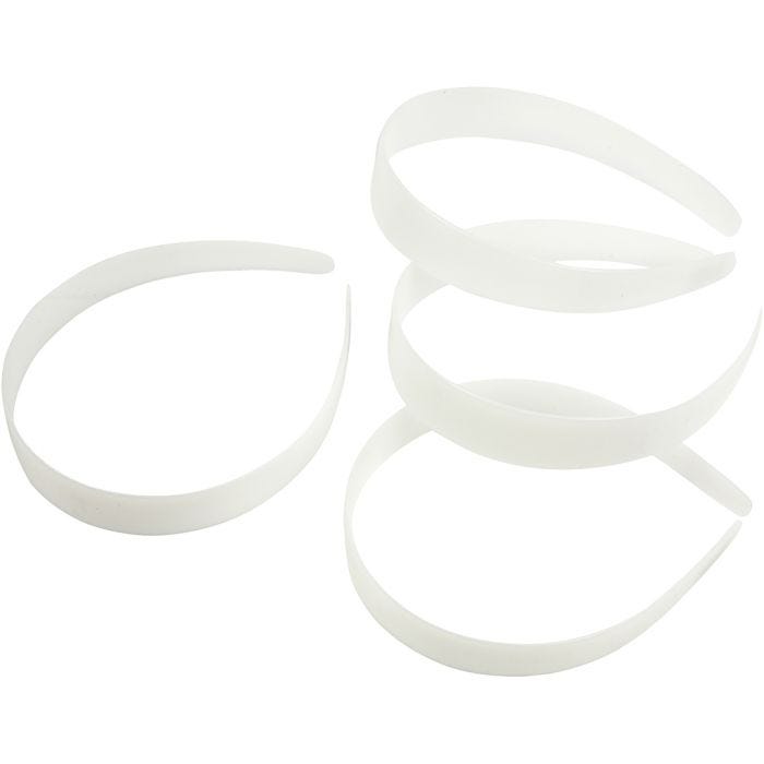 Diadèmes, L : 25 mm, blanc, 5 pièces/ 1 Pq.