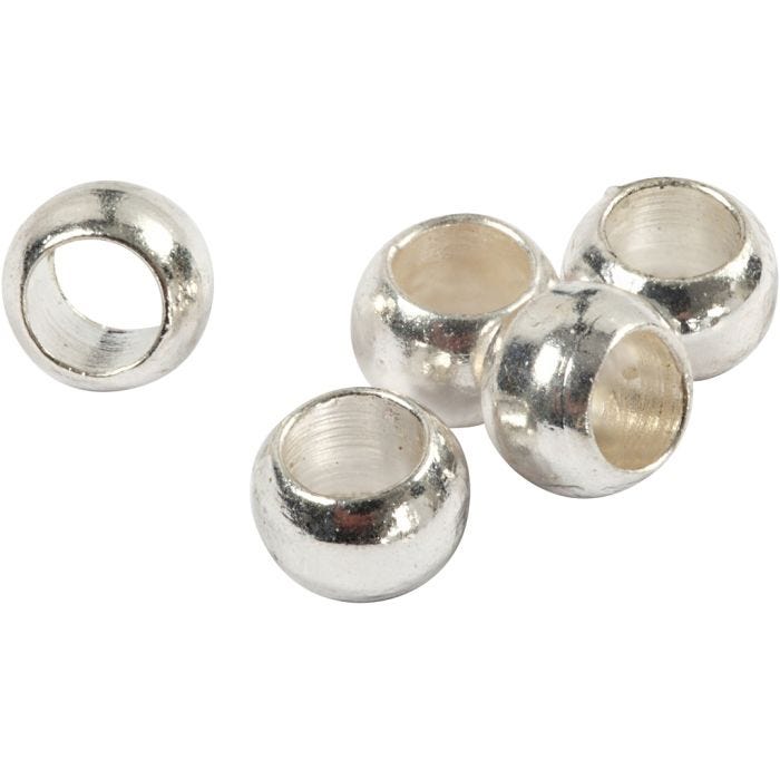 Perles à écraser, d 2,5 mm, argent, 100 pièces/ 1 Pq.
