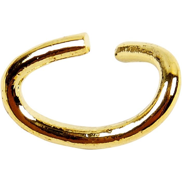 Anneaux ovales, ép. 0,7 mm, doré, 50 pièces/ 1 Pq.