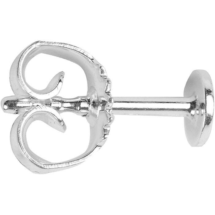 Clous d’oreilles, L : 13 mm, d 5 mm, argent, 10 pièces/ 1 Pq.