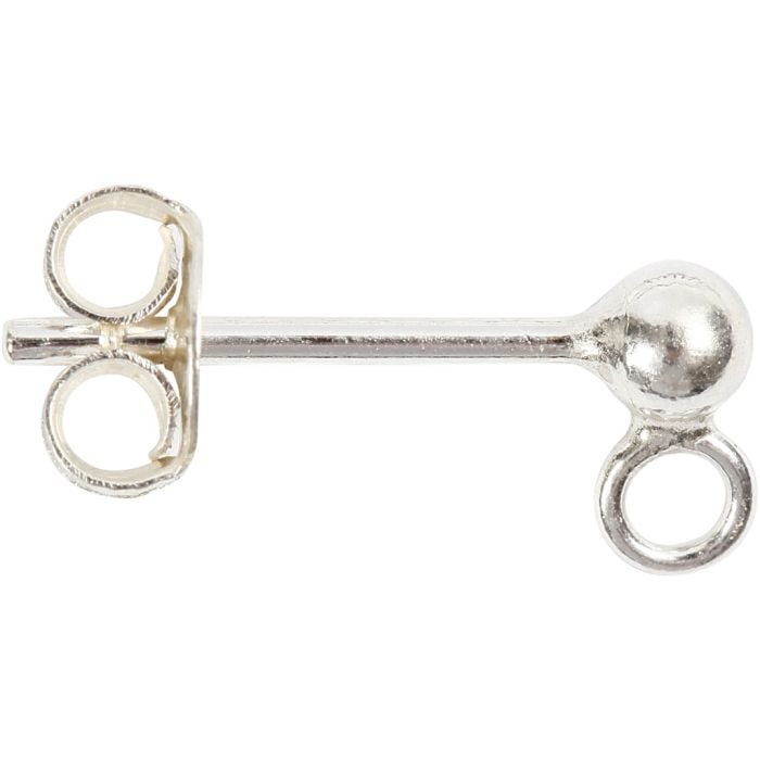 Boucles d'oreilles, L : 13 mm, argent, 10 pièces/ 1 Pq.