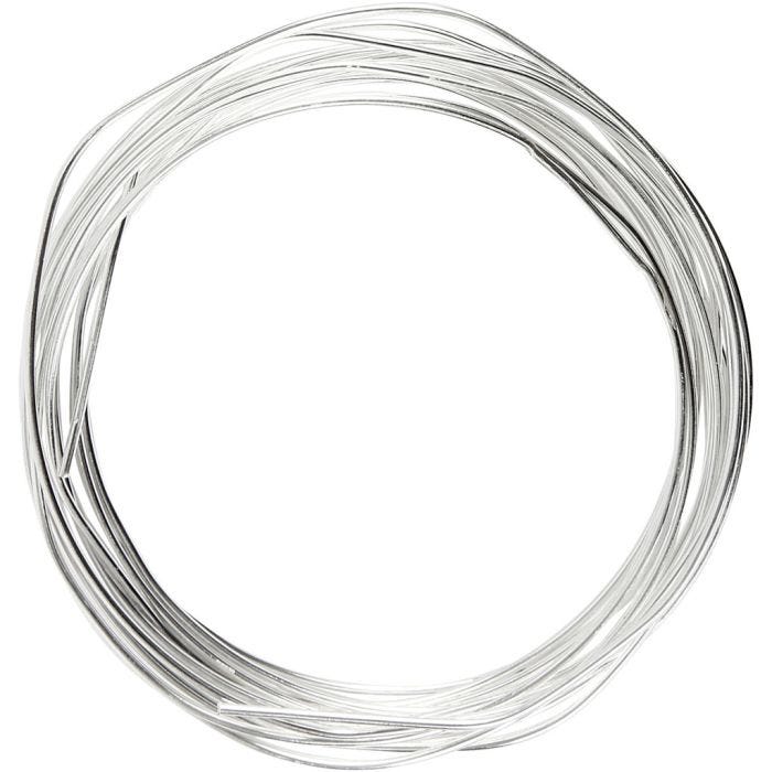 Fil argenté, ép. 1,2 mm, argenté, 3 m/ 1 rouleau