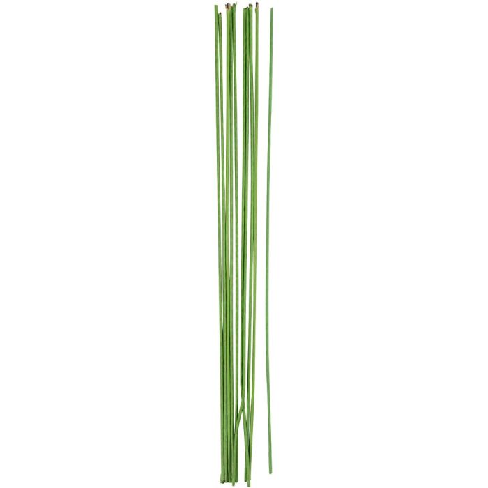 Fil métallique fleuriste, L : 30 cm, L : 2 mm, vert, 20 pièces/ 1 Pq.