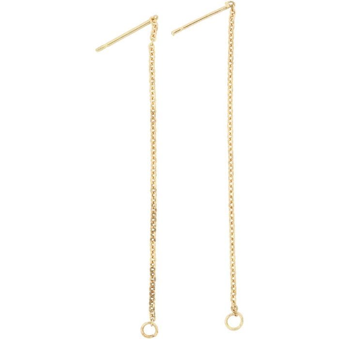 Boucles d'Oreilles, L : 70 mm, doré, 1 paire
