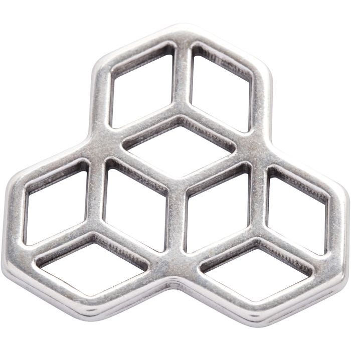 Sieraden hanger, 30 mm, verzilverd, 1 stuk