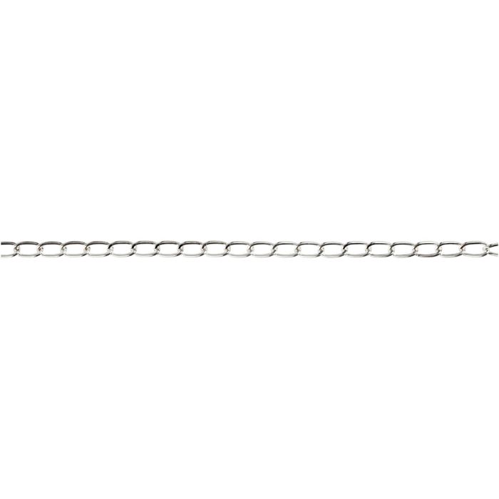 Jaseron, L : 6 mm, argenté, 5 m/ 1 pièce