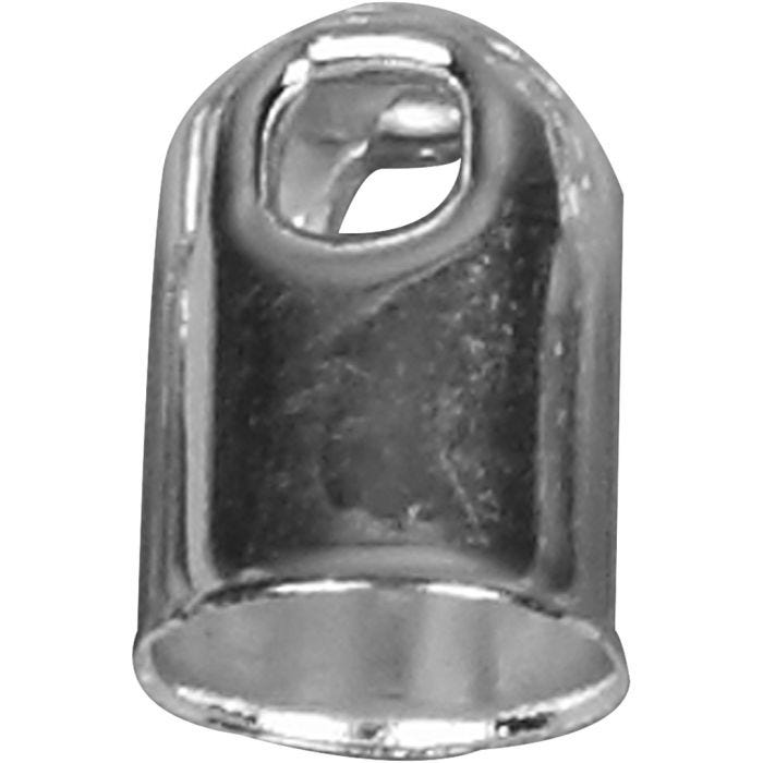 Embouts, d 6 mm, argenté, 50 pièces/ 1 Pq.