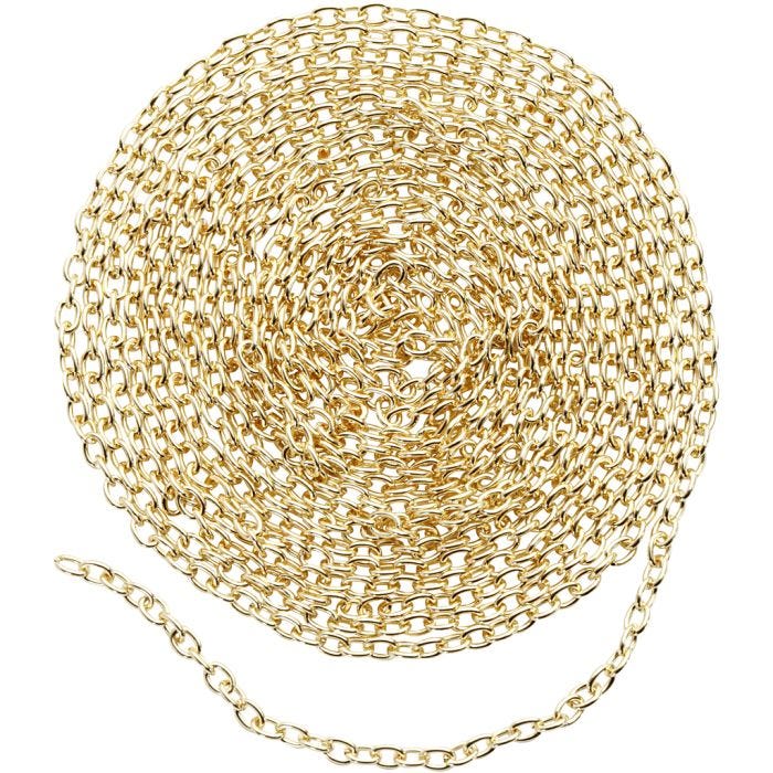 Jaseron, L : 2 mm, doré, 2 m/ 1 Pq.