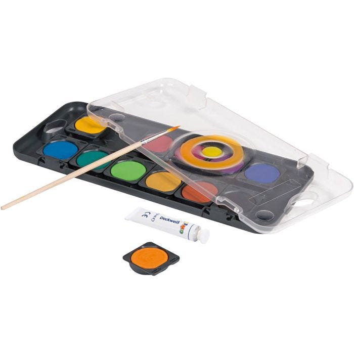 Peinture Aquarelle PRIMO, d 30 mm, ass. de couleurs, 12 pièces/ 1 Pq.