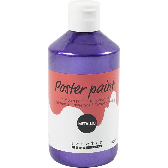 Peinture à la détrempe Métallisée, violet, 300 ml/ 1 Pq.