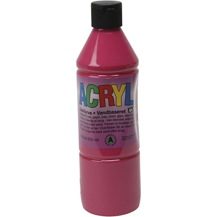 Peinture Acrylique, rouge primaire, 500 ml/ 1 flacon