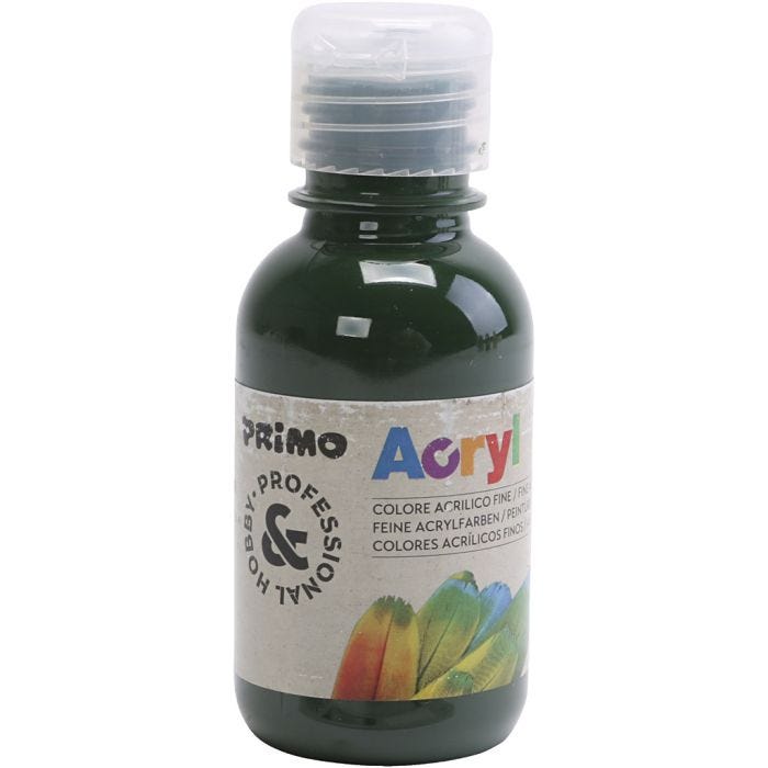Peinture acrylique de luxe PRIMO, vert foncé, 125 ml/ 1 flacon