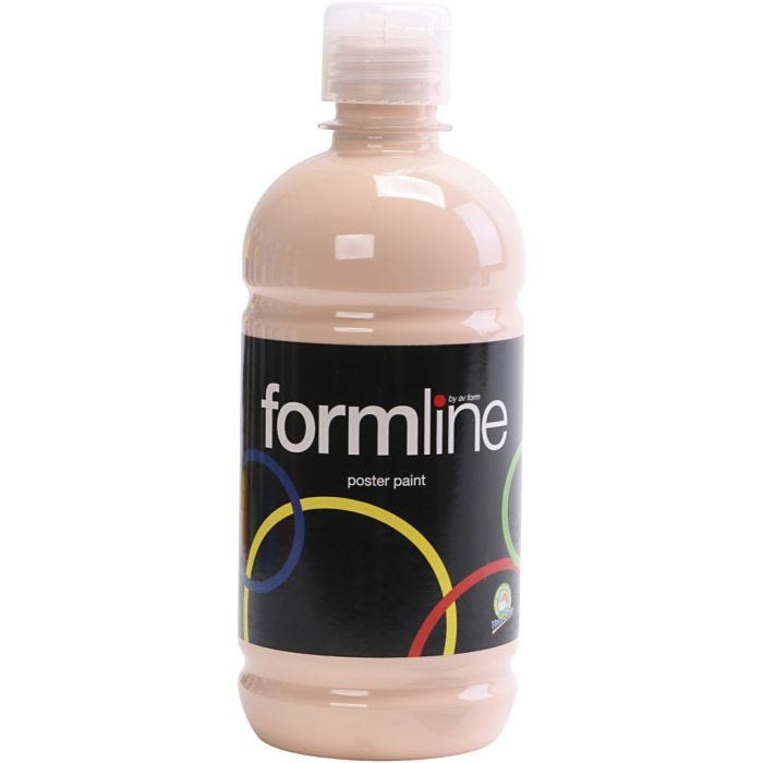 Peinture à la détrempe Mate, beige, 500 ml/ 1 flacon