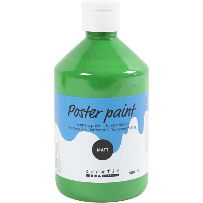 Peinture à la détrempe Mate, vert, 500 ml/ 1 flacon