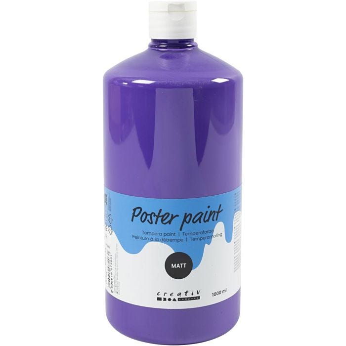 Peinture à la détrempe Mate, violet, 1000 ml/ 1 flacon