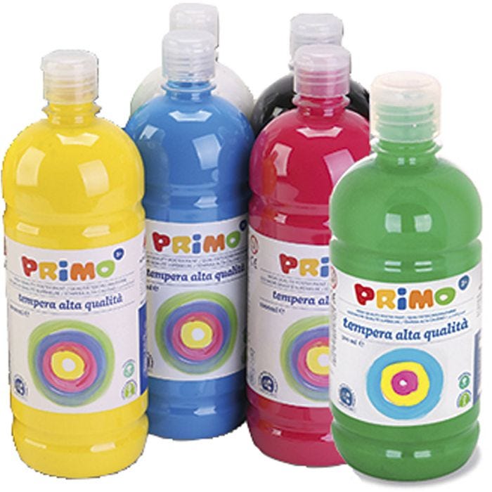 Peinture à la détrempe Mate, mate, couleurs classiques, 12x1000 ml/ 1 Pq.