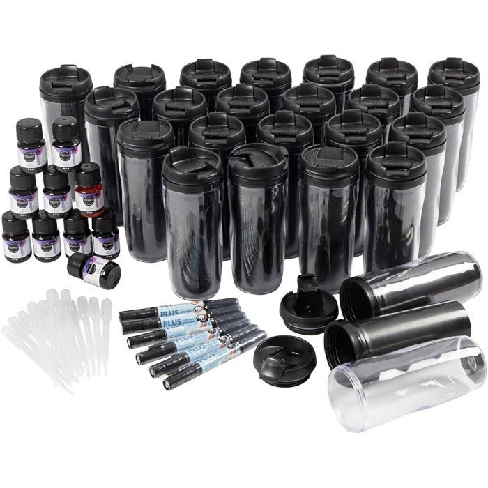 Set scolaire de mugs isothermes, H : 17,5 cm, d 7 cm, 1 set