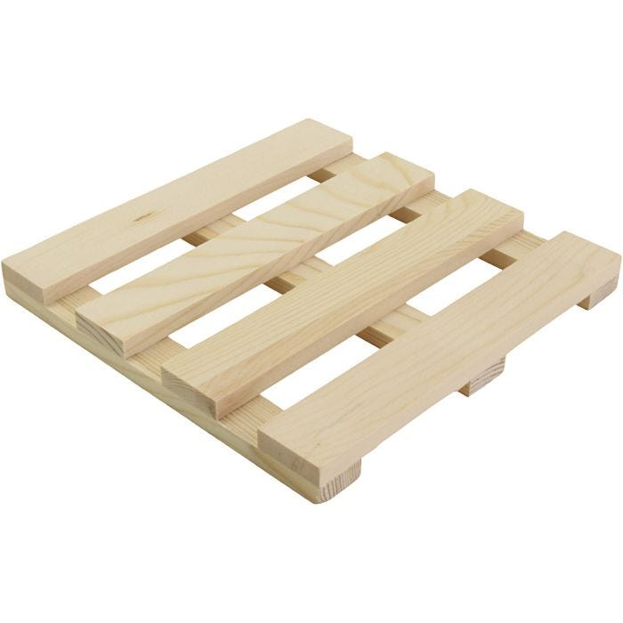 Dessous-de-plat en bois, H : 1,5 cm, L : 15 cm, dim. 15x15 cm, 12 pièces/ 1 Pq.