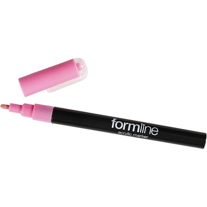 Feutre acrylique formline, 0,9-1,3 mm, rose, 1 pièce