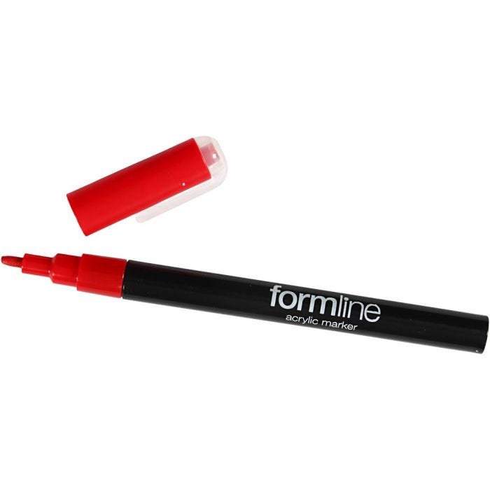 Feutre acrylique formline, 0,9-1,3 mm, rouge, 1 pièce