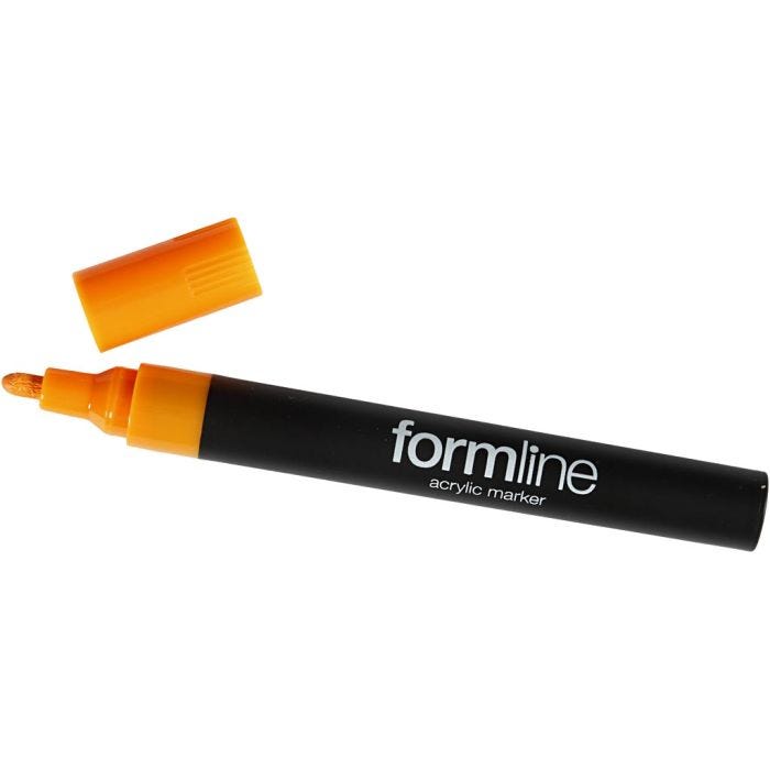 Feutre acrylique formline, 2.5 mm, orange, 1 pièce
