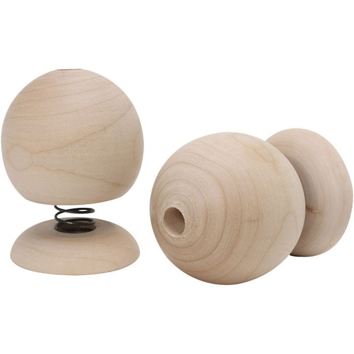 Figurine en bois sur ressort, H : 75 mm, d 50 mm, 12 pièces/ 1 Pq.