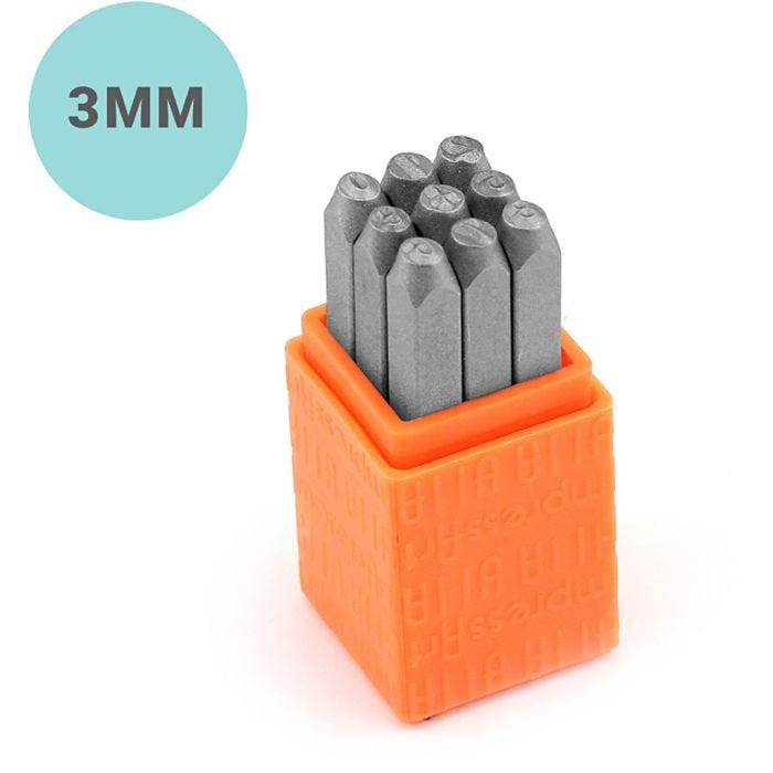 Set de tampons relief, Chiffres, dim. 3 mm, Police: marin , 9 pièces/ 1 set