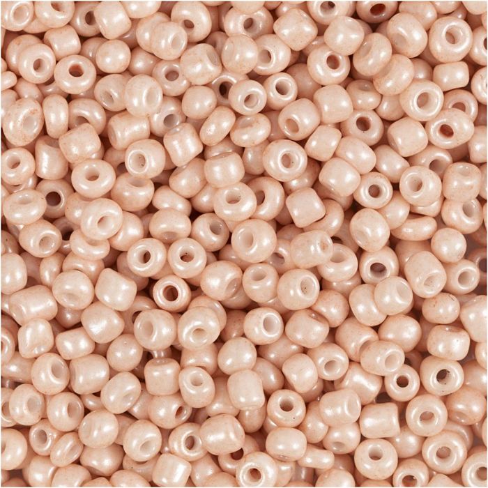 Perles de Rocaille, d 3 mm, dim. 8/0, diamètre intérieur 0,6-1,0 mm, dusty rose, 25 gr/ 1 Pq.